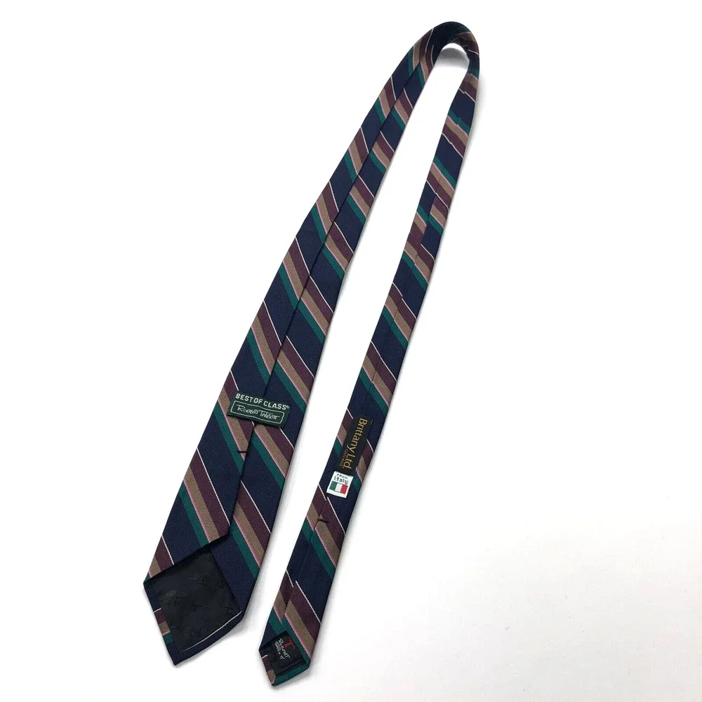 Robert Talbott Best of Class 100% Silk Neck Tie Men’s Striped Vintage VTG 55